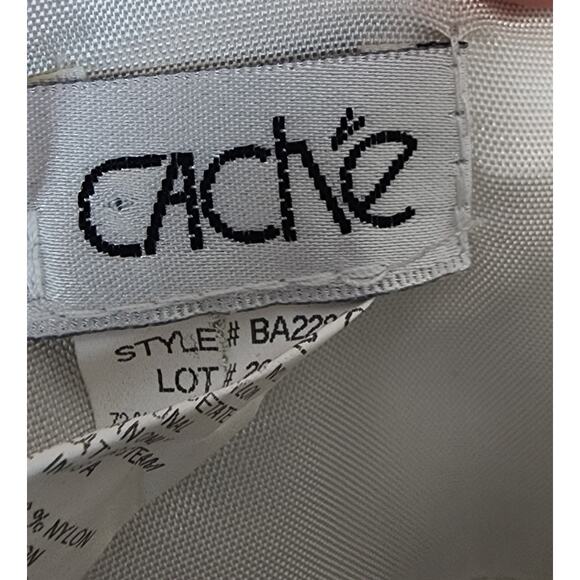 Cache Halter Lace Tulle Dress Size 6 Black Ivory Asymmetric Goth Prom Wedding - Picture 16 of 16